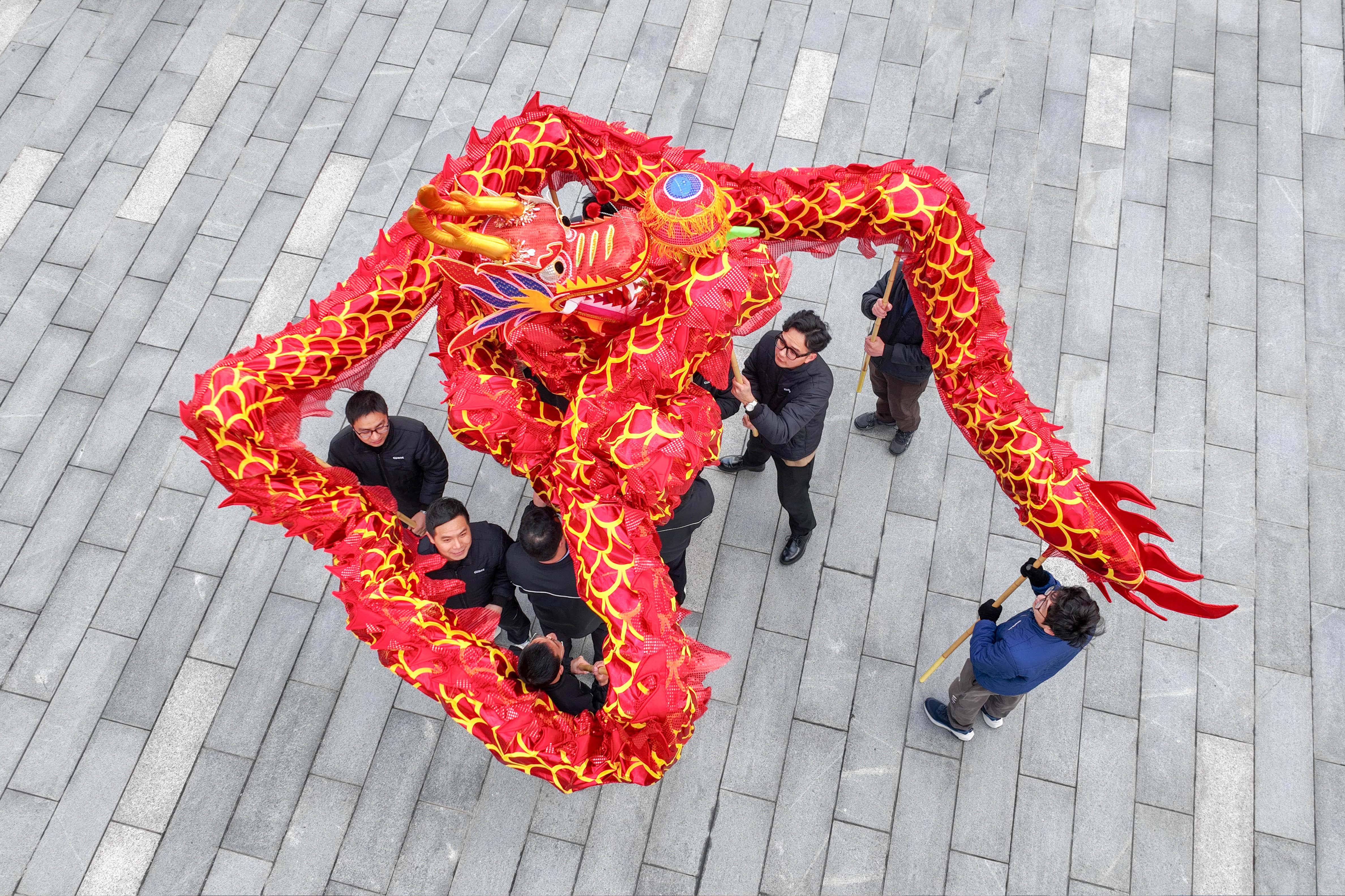 祥龍騰飛迎開工 春到巨人工業園 祥龍騰飛迎開工 春到巨人工業園